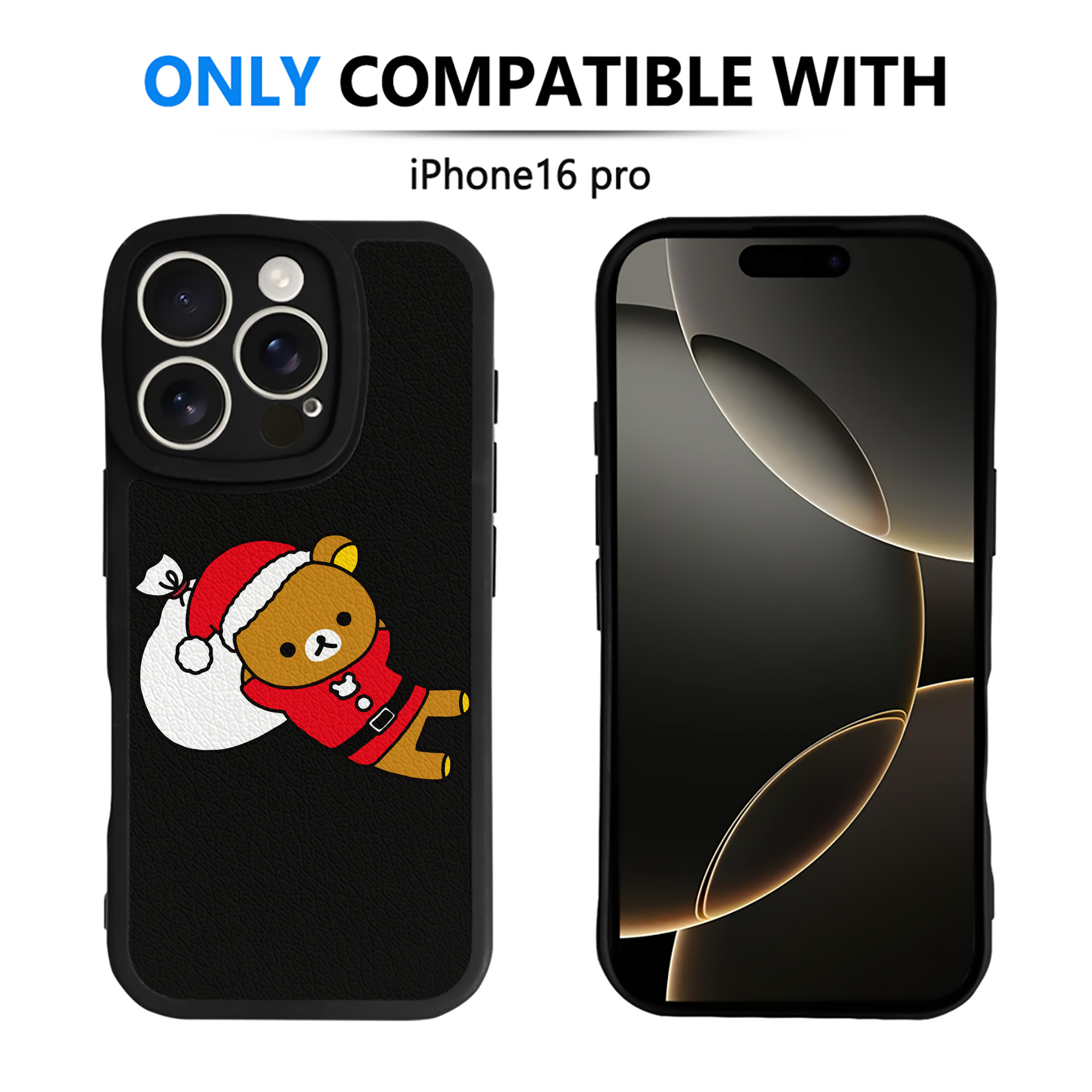 （画像用） リラックマ リラックマ キイロイトリ Rilakkuma Korilakkuma Kiiroitori 【iPhone 16シリーズ対応】シリコンスマホケース（レザー調） 材質：シリコン